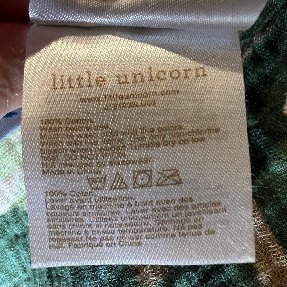 Little Unicorn Jurassic Park Baby Swaddle Muslin Blanket Dinosaurs Unique Rare - Picture 6 of 6